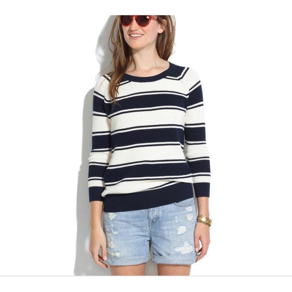 Madewell Bridgeview Pullover in Stripe - Picture 2 of 5